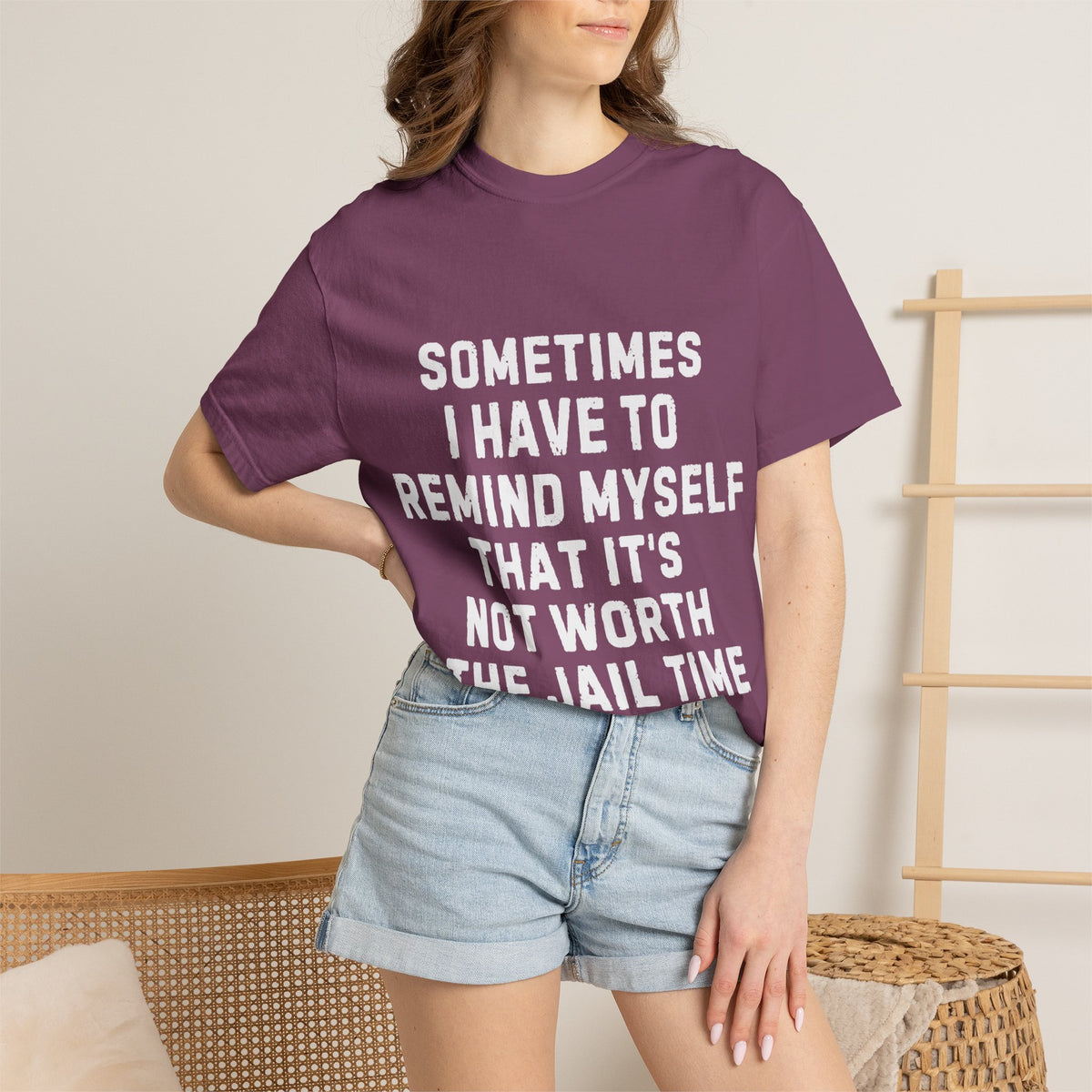 Not Worth the Jail Time Funny Comfort Colors T-Shirt