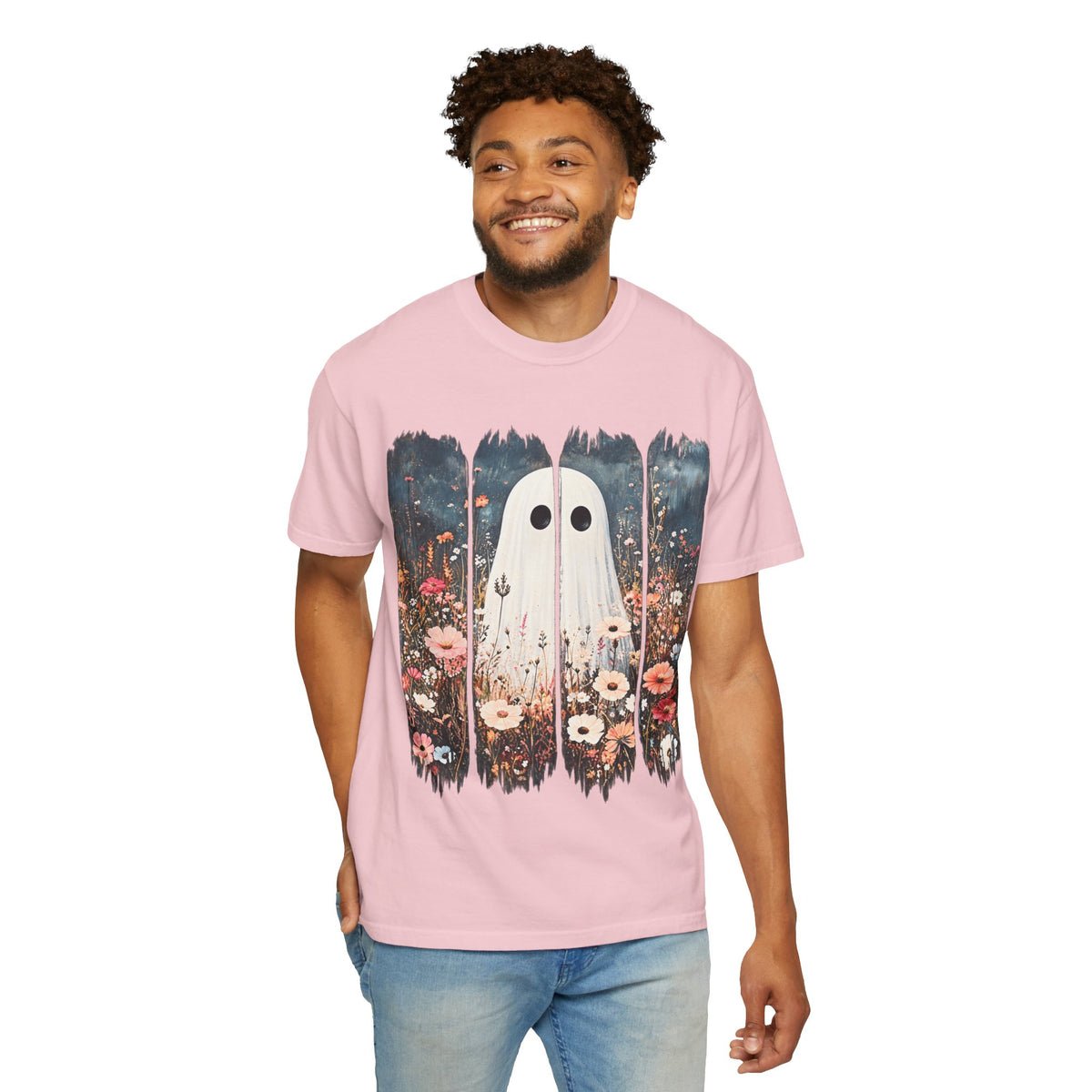 Floral Ghost Wildflower Halloween Comfort Colors T-Shirt