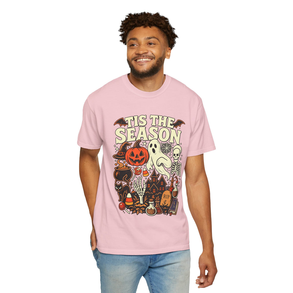 Tis the Season Spooky Halloween Comfort Colors Graphic Tee