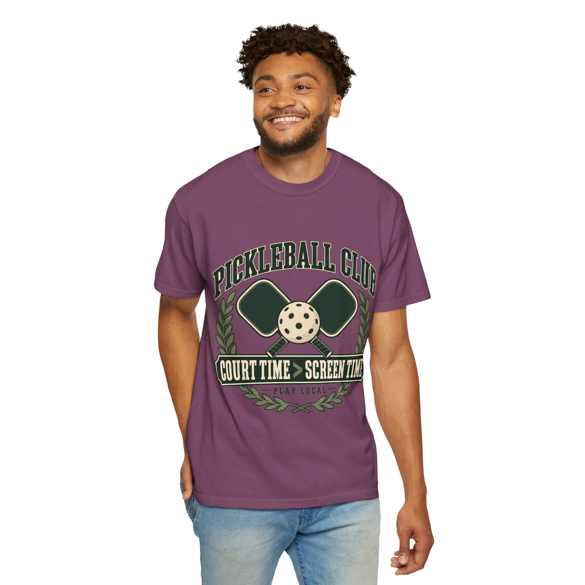 Pickleball Club Court Time Over Screen Time Comfort Colors Tee
