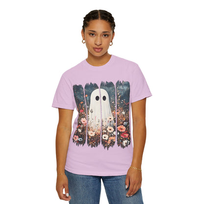 Floral Ghost Wildflower Halloween Comfort Colors T-Shirt