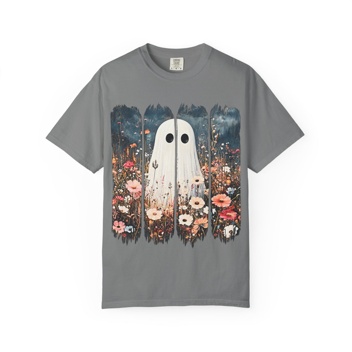 Floral Ghost Wildflower Halloween Comfort Colors T-Shirt
