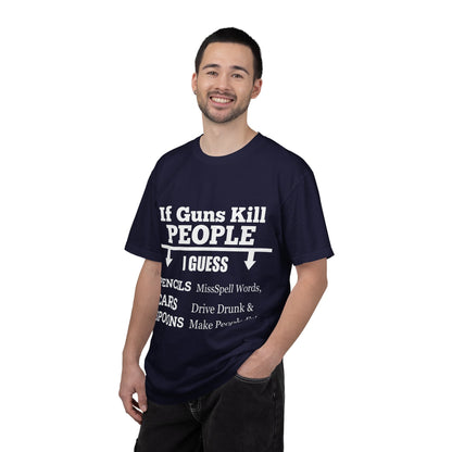 If Guns Kill People Funny Firearm Statement Comfort Colors Tee