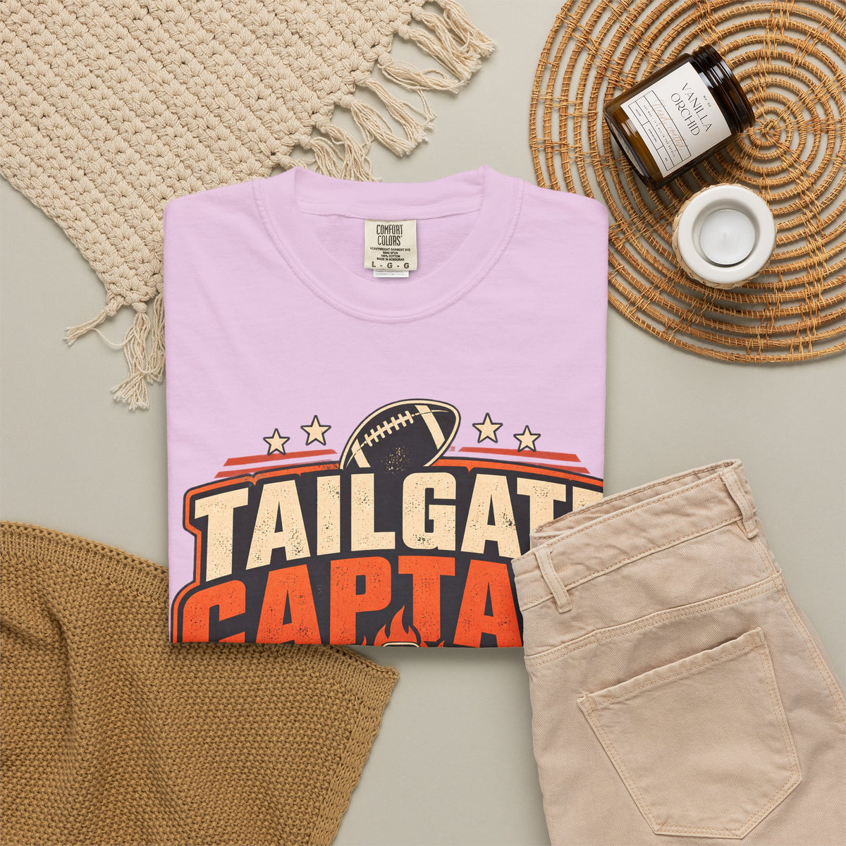 Tailgate Captain Football Game Day Comfort Colors T-Shirt