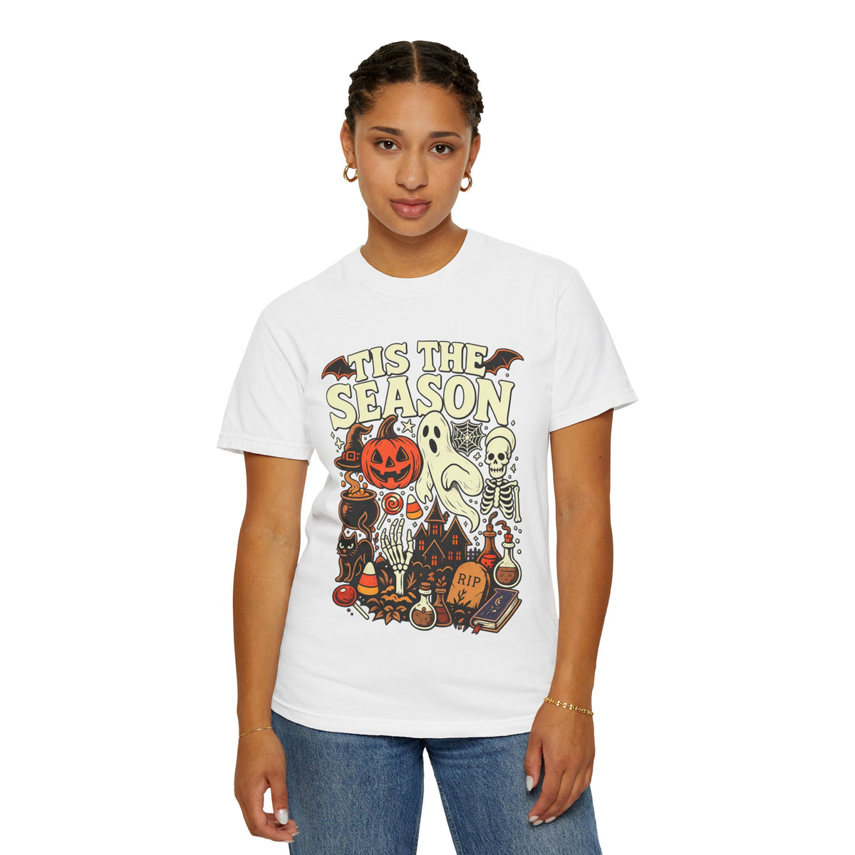 Tis the Season Spooky Halloween Comfort Colors Graphic Tee