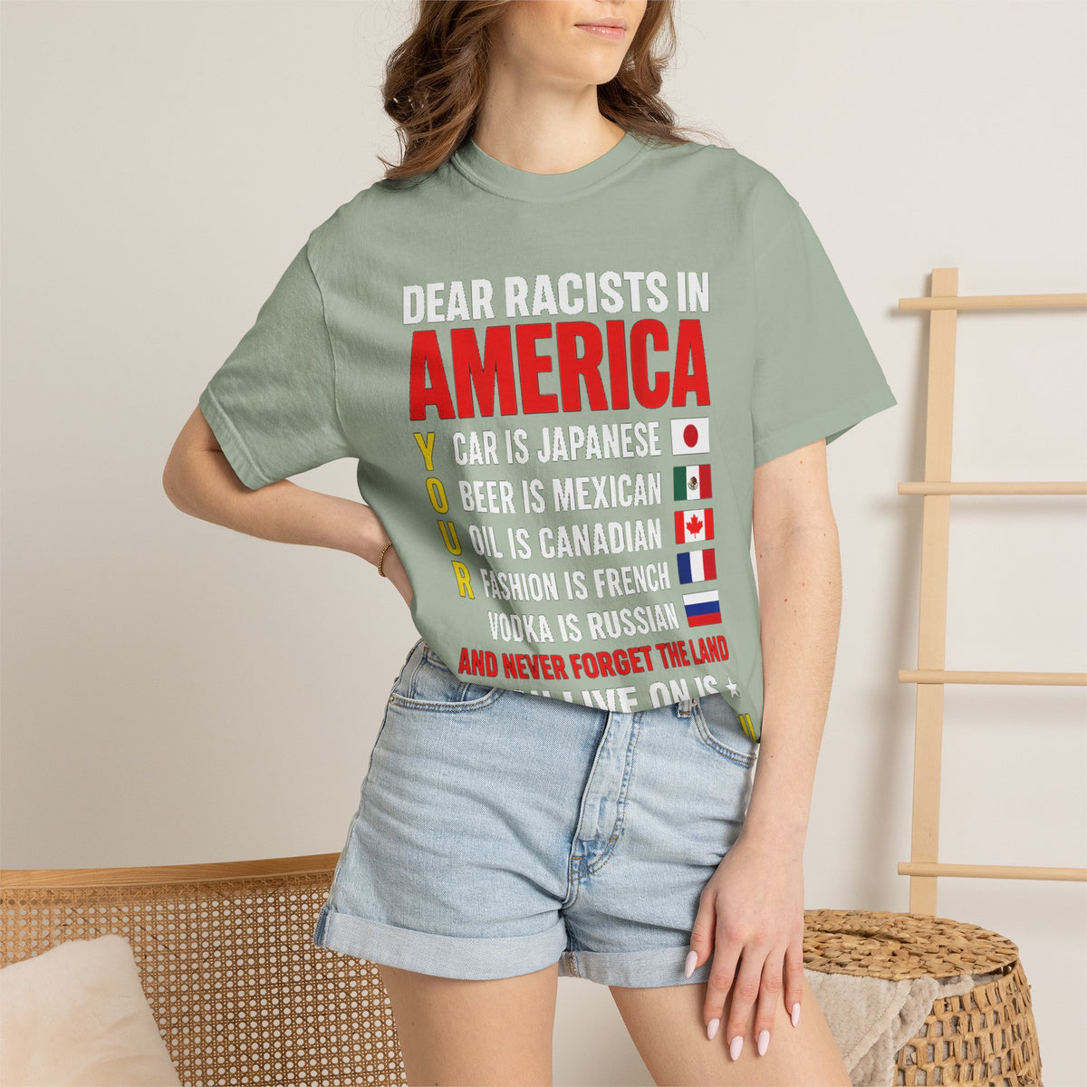 Dear Racists in America Anti-Racism Comfort Colors Tee