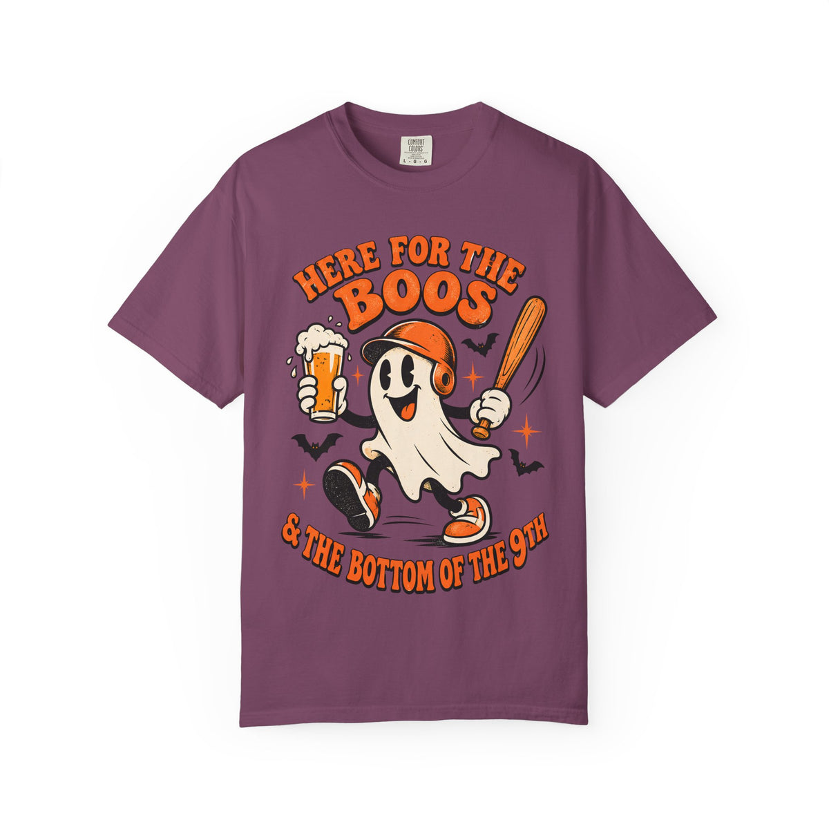 Here for the Boos Baseball Halloween Comfort Colors Tee