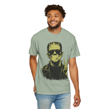 Frankenstein Bubblegum Peace Sign Comfort Colors T-Shirt