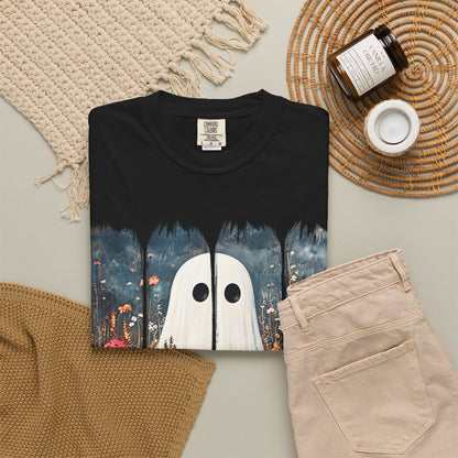 Floral Ghost Wildflower Halloween Comfort Colors T-Shirt