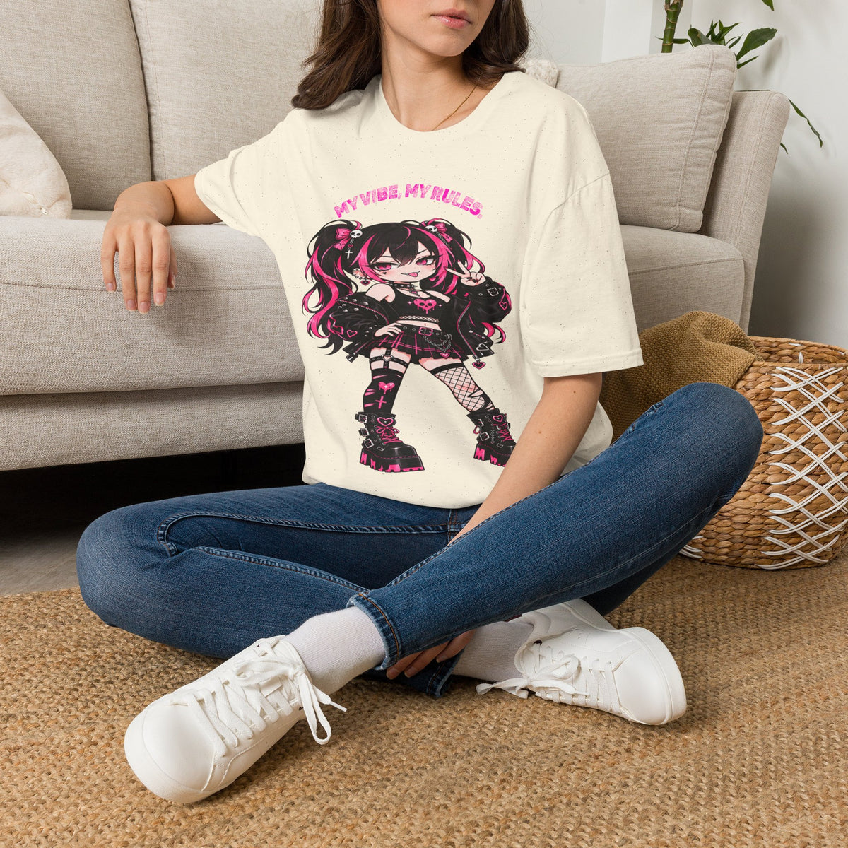 My Vibe, My Rules Anime Chibi Graphic Tee