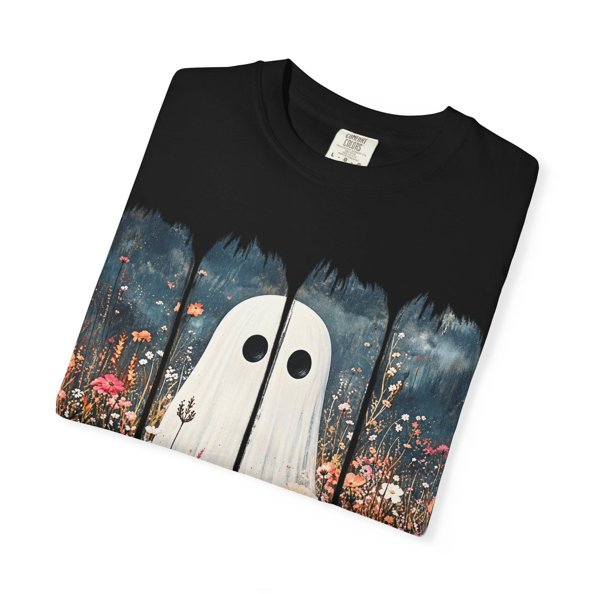 Floral Ghost Wildflower Halloween Comfort Colors T-Shirt