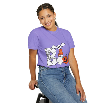 Cute Ghost Pumpkin Cozy Halloween Comfort Colors T-Shirt