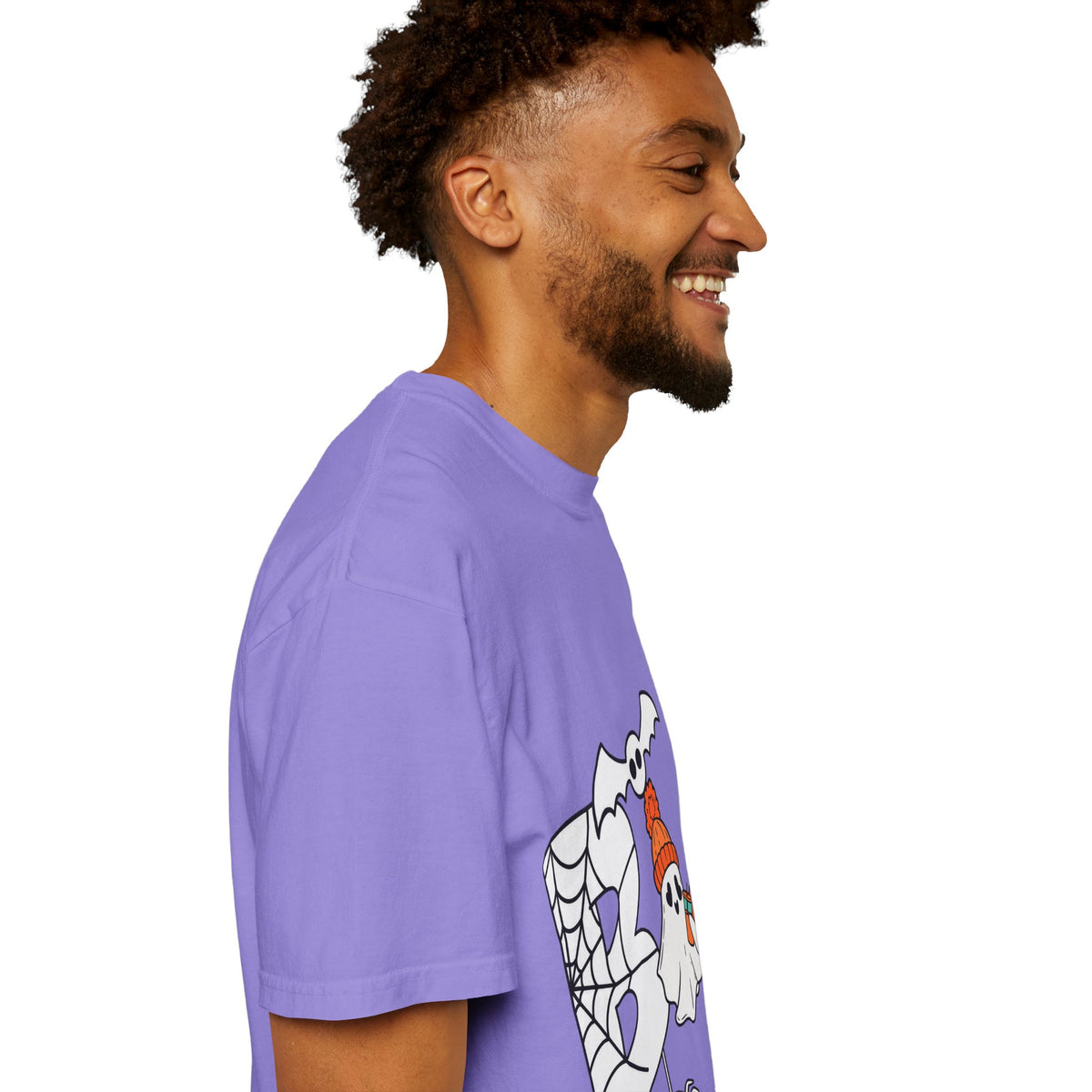 Cute Ghost Pumpkin Cozy Halloween Comfort Colors T-Shirt