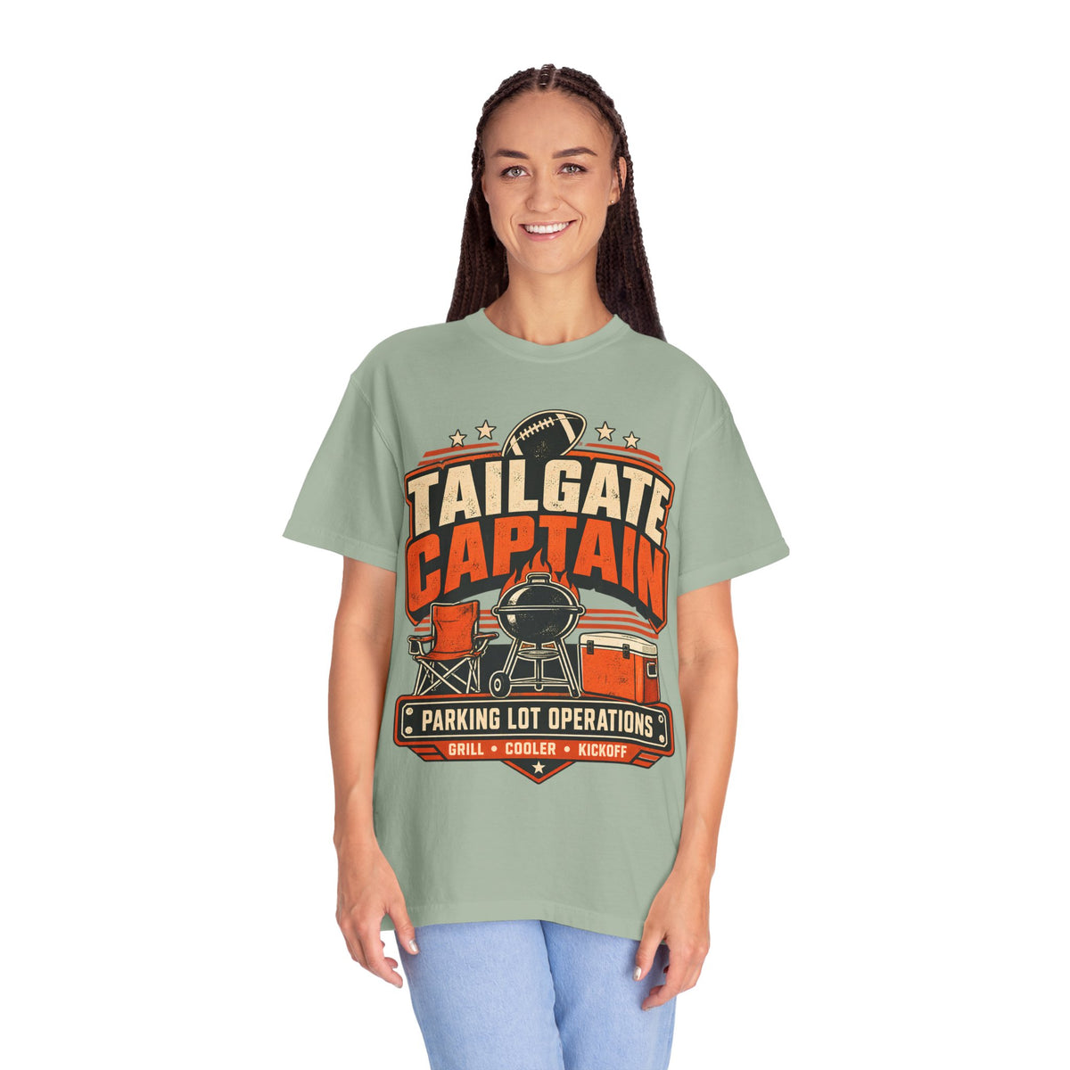 Tailgate Captain Football Game Day Comfort Colors T-Shirt