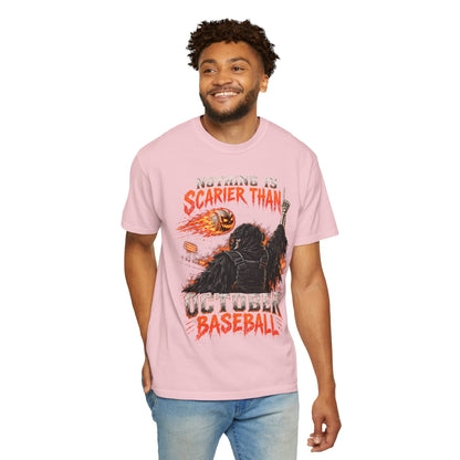 October Baseball Halloween Comfort Colors Graphic T-Shirt