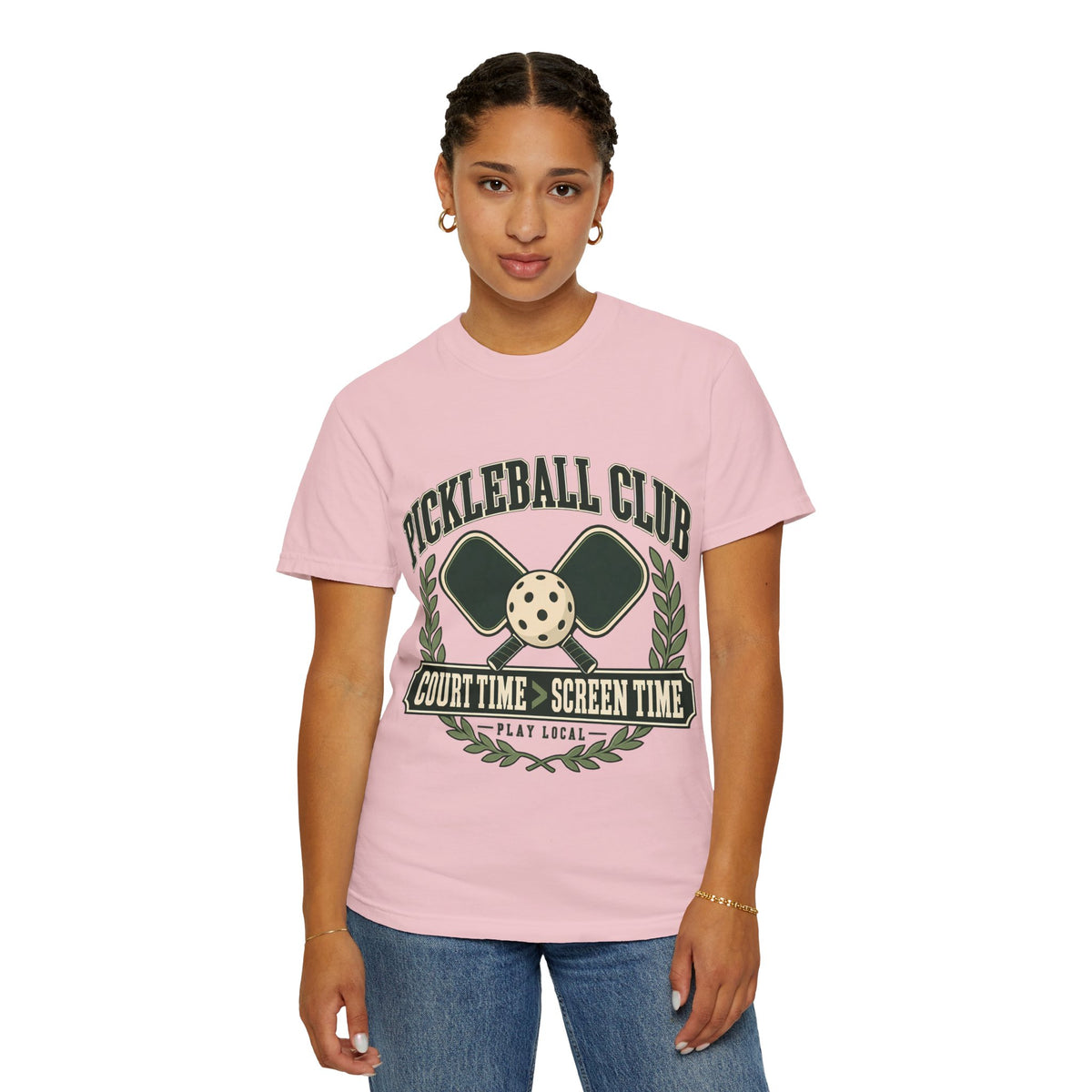 Pickleball Club Court Time Over Screen Time Comfort Colors Tee