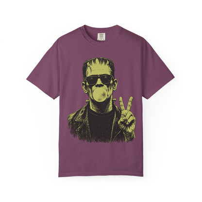 Frankenstein Bubblegum Peace Sign Comfort Colors T-Shirt