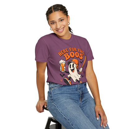 Here for the Boos Baseball Halloween Comfort Colors Tee
