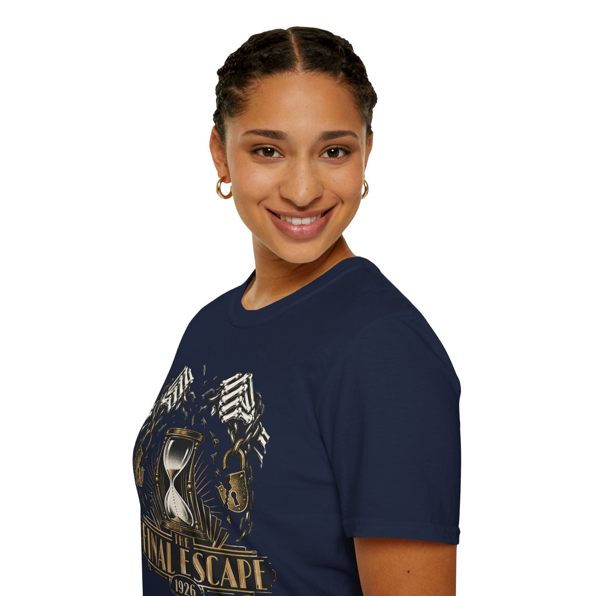 The Final Escape 1926 Shirt – Skeleton Chains Hourglass Art Deco Tee