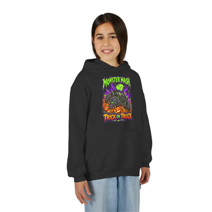 Monster Mash Trick or Truck Youth Halloween Hoodie
