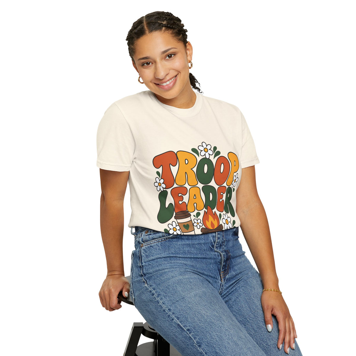 Troop Leader Coffee Campfires Chaos Comfort Colors Tee