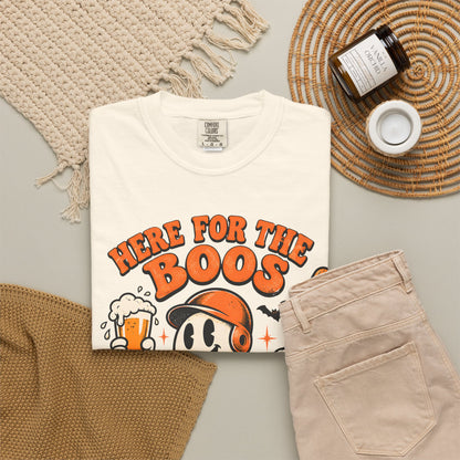 Here for the Boos Baseball Halloween Comfort Colors Tee