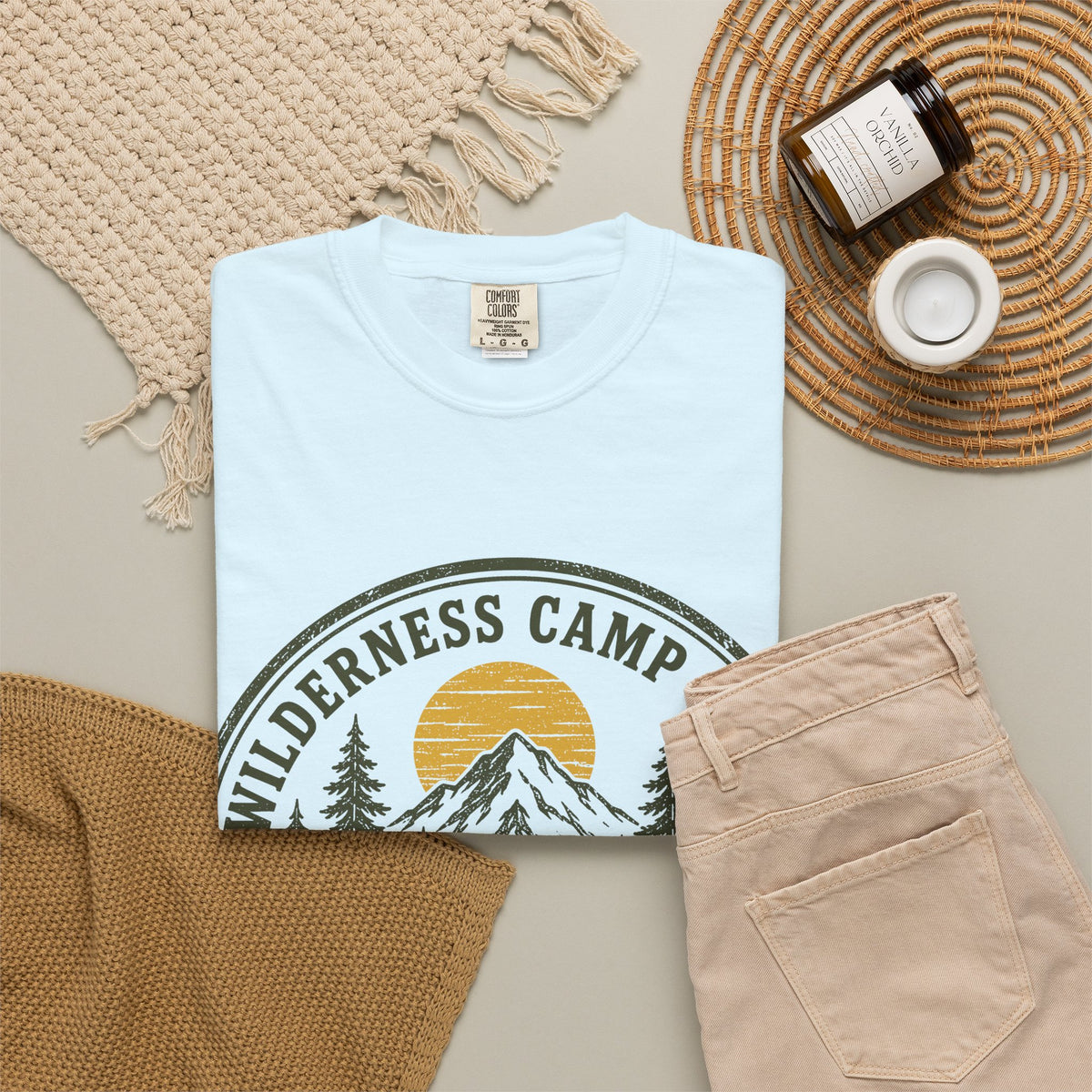 Wilderness Camp Crew Savannah GA Comfort Colors Tee