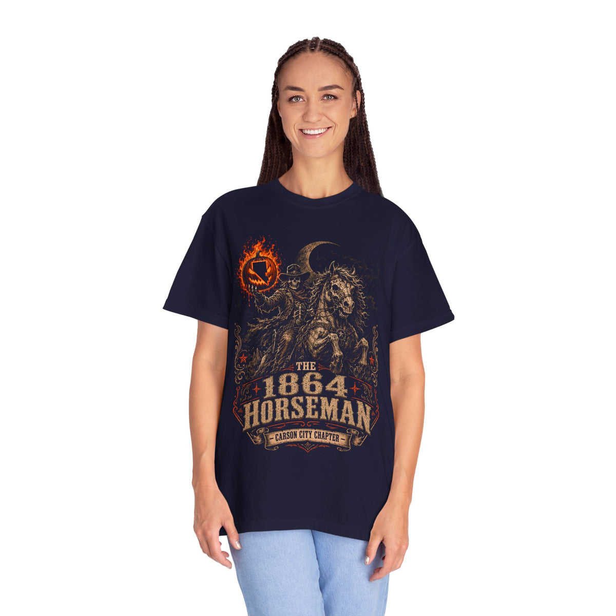 The 1864 Horseman Carson City Halloween Comfort Colors Tee