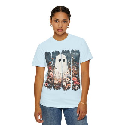 Floral Ghost Wildflower Halloween Comfort Colors T-Shirt
