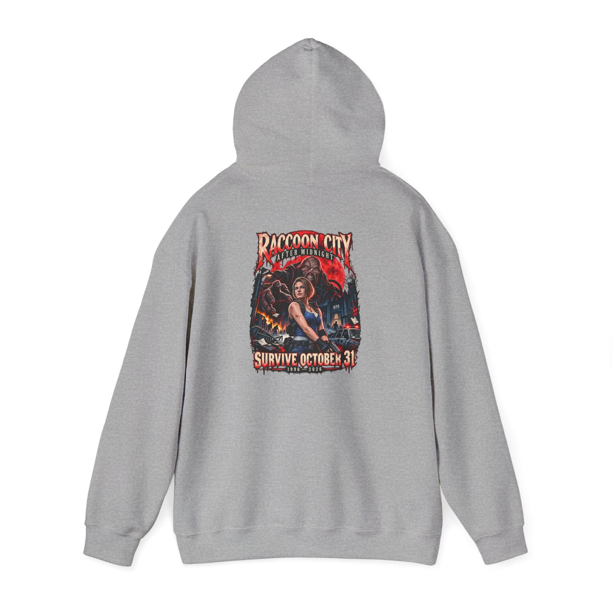 Raccoon City After Midnight Halloween Gildan 18500 Hoodie