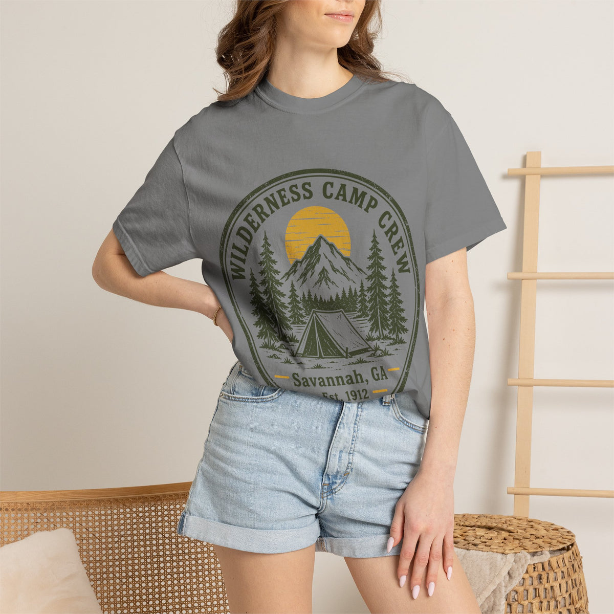Wilderness Camp Crew Savannah GA Comfort Colors Tee