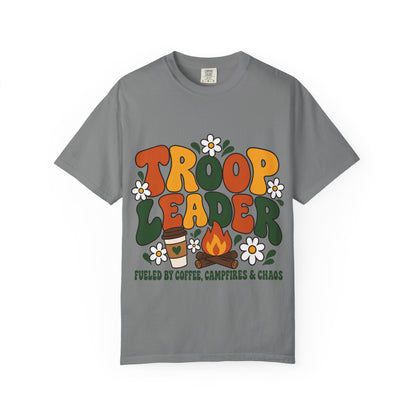 Troop Leader Coffee Campfires Chaos Comfort Colors Tee