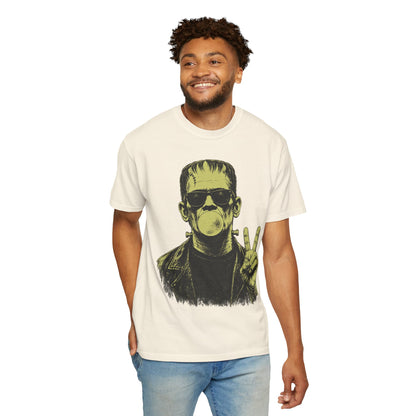 Frankenstein Bubblegum Peace Sign Comfort Colors T-Shirt