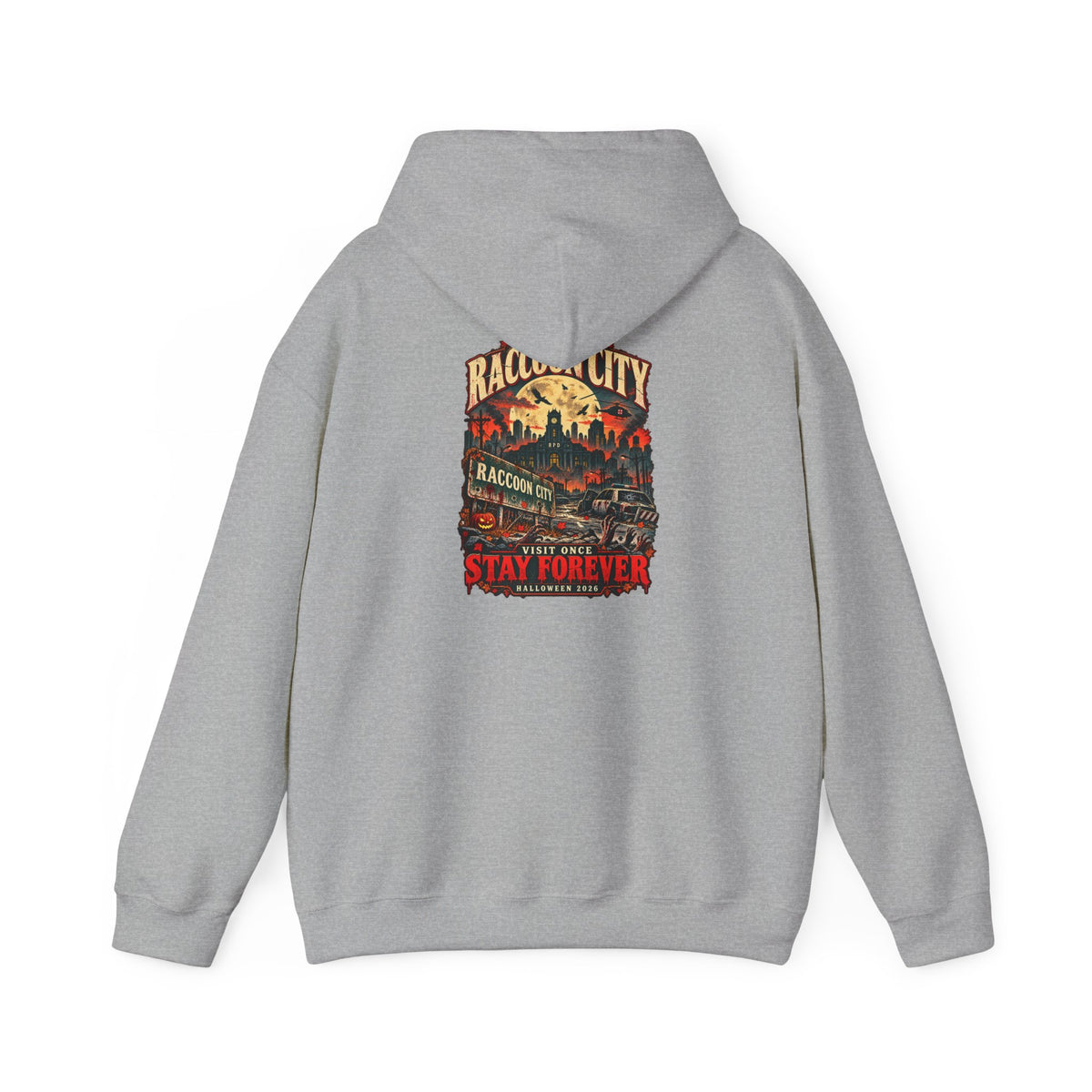 Welcome to Raccoon City Halloween 2026 Gildan 18500 Hoodie