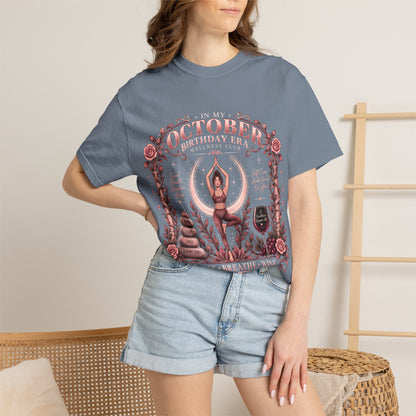 In My October Birthday Era Wellness Club Comfort Colors Tee