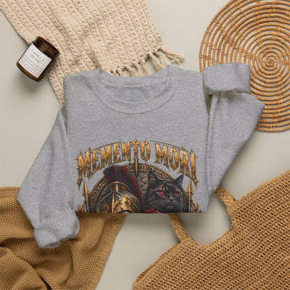 Memento Mori Nine Lives Spartan Cat Gildan 18000 Sweatshirt