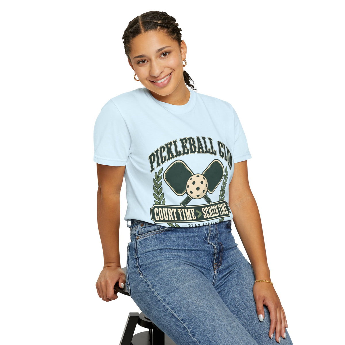 Pickleball Club Court Time Over Screen Time Comfort Colors Tee