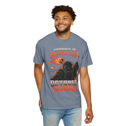 October Baseball Halloween Comfort Colors Graphic T-Shirt