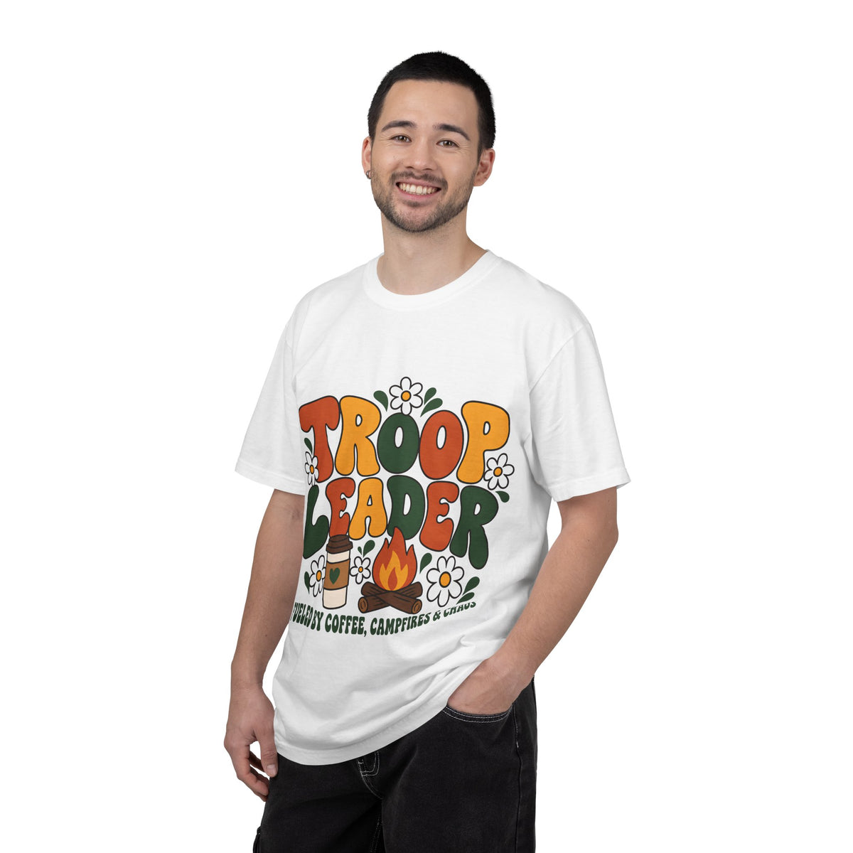 Troop Leader Coffee Campfires Chaos Comfort Colors Tee