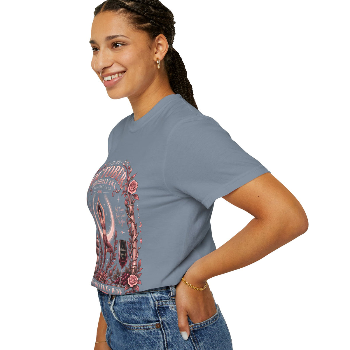 In My October Birthday Era Wellness Club Comfort Colors Tee