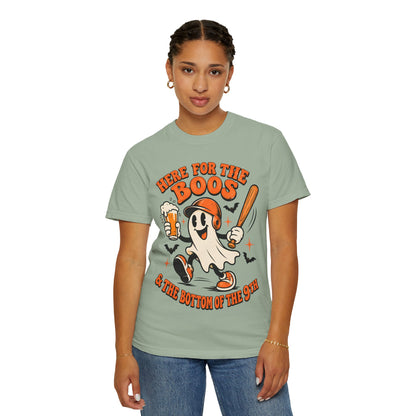 Here for the Boos Baseball Halloween Comfort Colors Tee
