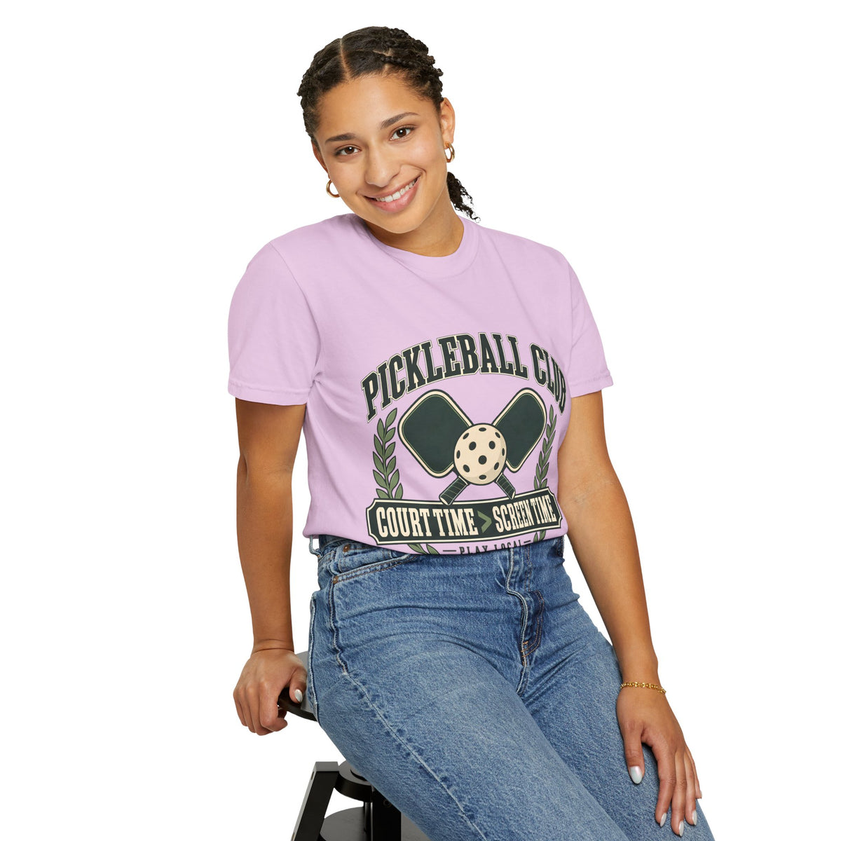 Pickleball Club Court Time Over Screen Time Comfort Colors Tee