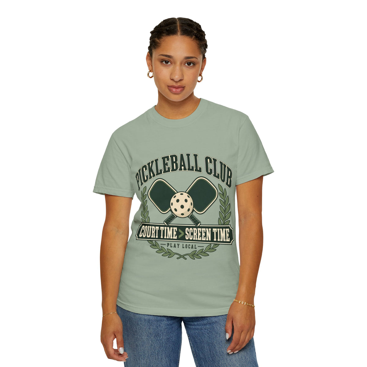 Pickleball Club Court Time Over Screen Time Comfort Colors Tee
