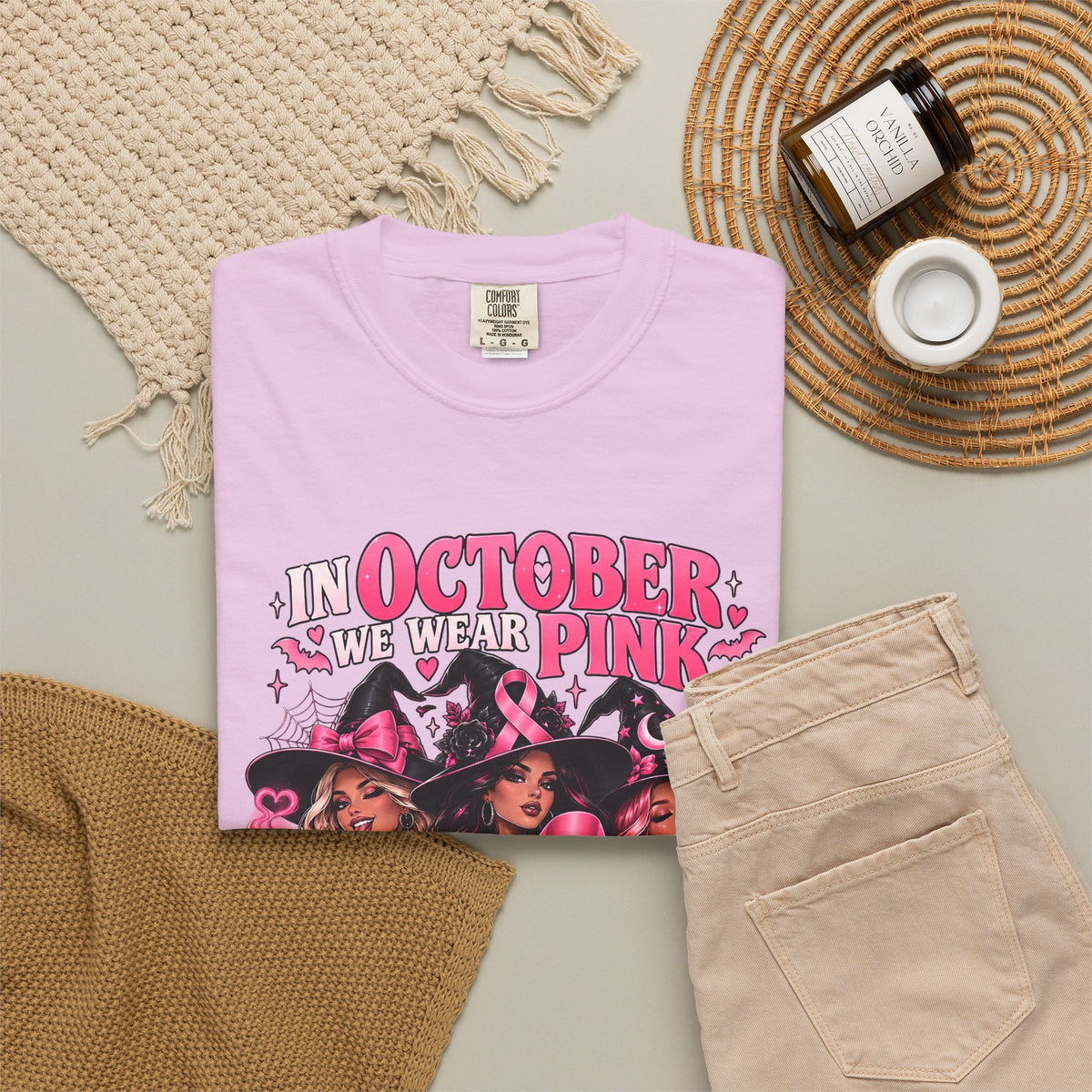 In October We Wear Pink My Coven Fights in Pink Tee