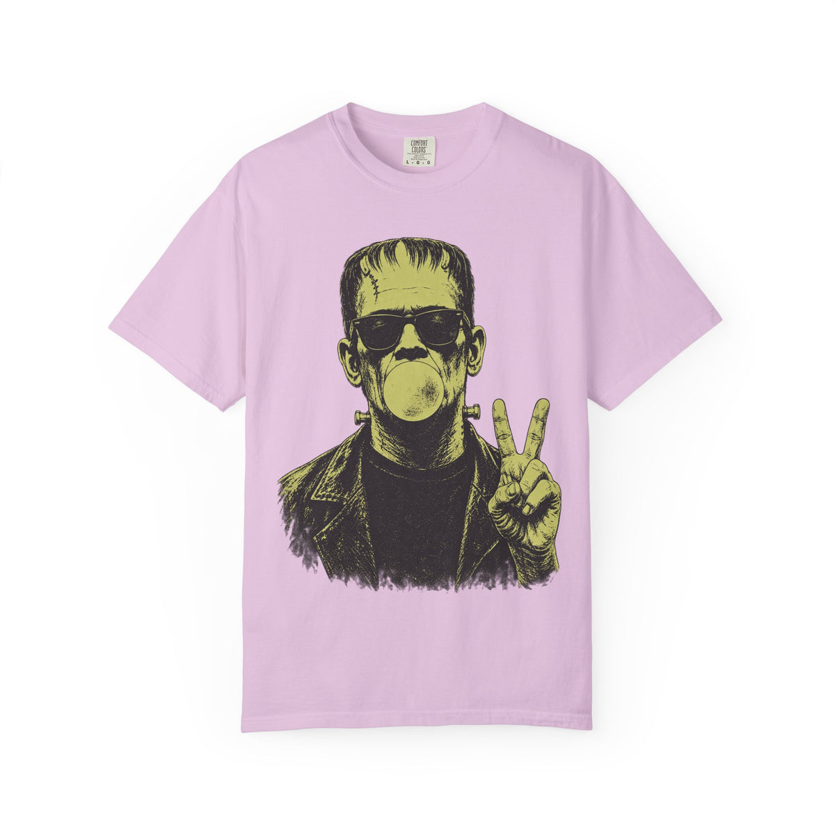 Frankenstein Bubblegum Peace Sign Comfort Colors T-Shirt