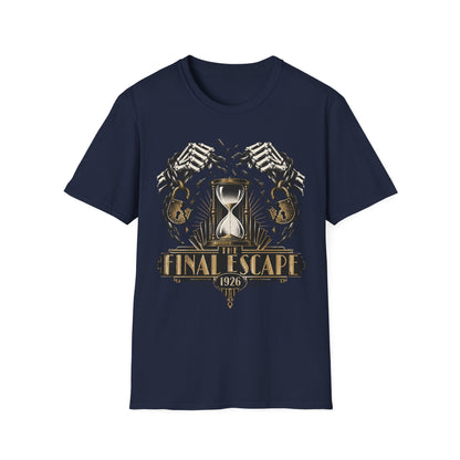 The Final Escape 1926 Shirt – Skeleton Chains Hourglass Art Deco Tee
