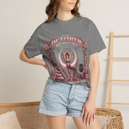 In My October Birthday Era Wellness Club Comfort Colors Tee