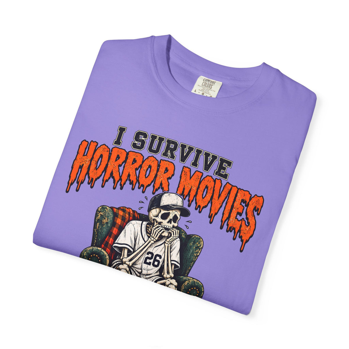 Horror Movies Game 7 Baseball Comfort Colors T-Shirt