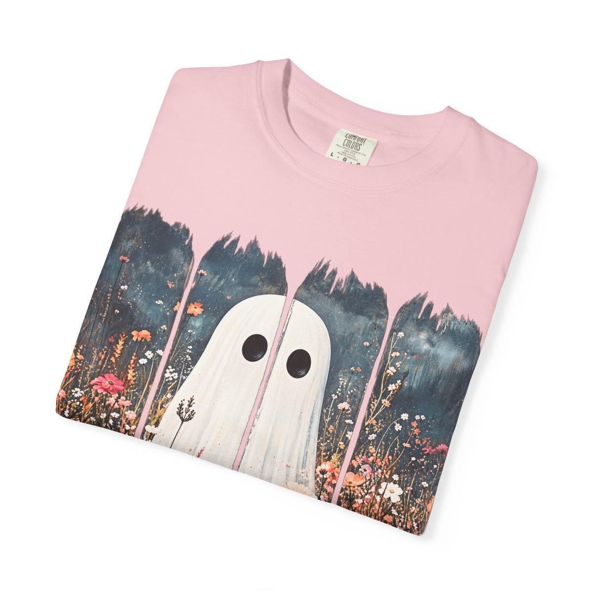 Floral Ghost Wildflower Halloween Comfort Colors T-Shirt