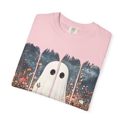 Floral Ghost Wildflower Halloween Comfort Colors T-Shirt